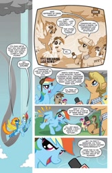 Size: 800x1230 | Tagged: safe, idw, imported from derpibooru, doctor whooves, rainbow dash, roseluck, spitfire, time turner, my little pony micro-series, comic, goggles, idw advertisement, interview, micro-series, microphone, official, pnn, preview