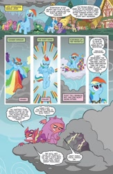 Size: 800x1230 | Tagged: safe, idw, imported from derpibooru, big boy the cloud gremlin, rainbow dash, runt the cloud gremlin, tank, cloud gremlins, pegasus, pony, my little pony micro-series, idw advertisement, lego, lightning, micro-series, official, preview, stormcloud