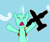 Size: 877x740 | Tagged: safe, artist:guybrush, imported from derpibooru, lyra heartstrings, pony, female, parachute, plane, skydiving, solo