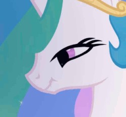 Size: 316x293 | Tagged: safe, edit, imported from derpibooru, screencap, princess celestia, alicorn, pony, animated, female, mare, princess, scrunchy face, seizure warning, solo, vibrating