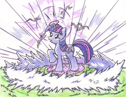 Size: 1742x1344 | Tagged: safe, artist:quarium, imported from derpibooru, twilight sparkle, pony, female, magic, solo