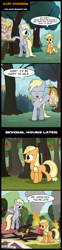 Size: 834x3380 | Tagged: safe, artist:toxic-mario, imported from derpibooru, applejack, derpy hooves, pegasus, pony, barn, comic, female, mare, pun