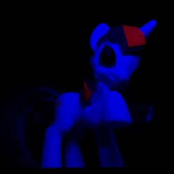 Size: 1432x1431 | Tagged: safe, artist:a8702131, imported from derpibooru, twilight sparkle, blacklight, female, irl, mcdonald's, photo, toy