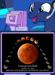 Size: 1024x1400 | Tagged: safe, imported from derpibooru, princess luna, gamer luna, eclipse, exploitable meme, lunar eclipse, tv meme