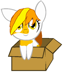 Size: 384x438 | Tagged: safe, artist:baoa, imported from derpibooru, oc, oc only, earth pony, pony, box
