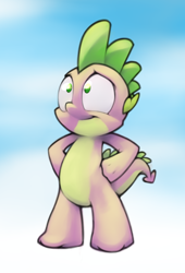 Size: 600x884 | Tagged: safe, artist:spiiikedraws, imported from derpibooru, spike, solo, standing