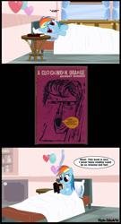 Size: 798x1473 | Tagged: safe, edit, imported from derpibooru, rainbow dash, a clockwork orange, book, meme, reading rainbow