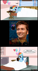 Size: 798x1473 | Tagged: safe, edit, imported from derpibooru, rainbow dash, book, david tennant, meme, reading rainbow