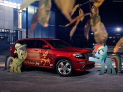 Size: 1600x1200 | Tagged: dead source, safe, artist:chevrolet-evilimpala, imported from derpibooru, daring do, rainbow dash, pony, jeep, jeep grand cherokee, paint job, ponies in real life, wallpaper