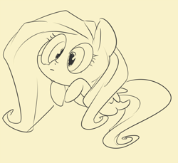 Size: 900x826 | Tagged: safe, artist:atryl, imported from derpibooru, fluttershy, 1 minute art challenge, cute