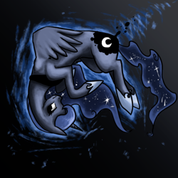 Size: 500x500 | Tagged: safe, artist:corrupted-luna, imported from derpibooru, princess luna, pony, female, solo