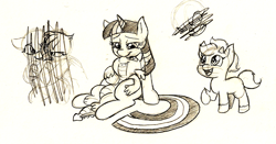 Size: 1200x627 | Tagged: safe, artist:mickeymonster, imported from derpibooru, spike, twilight sparkle, mama twilight, monochrome, traditional art