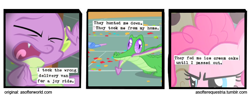 Size: 720x275 | Tagged: safe, artist:limeylassen, imported from derpibooru, gummy, pinkie pie, spike, a softer world