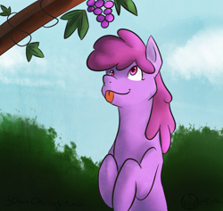 Size: 1000x948 | Tagged: safe, artist:aeritus, imported from derpibooru, berry punch, berryshine, pony, 30 minute art challenge, female, grapes, solo