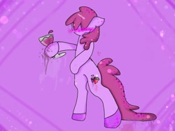 Size: 1280x960 | Tagged: safe, artist:mlpblogs, imported from derpibooru, berry punch, berryshine, pony, 30 minute art challenge, bipedal, blushing, drunk