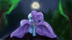 Size: 1600x900 | Tagged: safe, artist:malinetourmaline, imported from derpibooru, trixie, pony, alicorn amulet, female, mare, solo