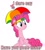 Size: 500x551 | Tagged: safe, imported from derpibooru, pinkie pie, pony, female, hat, image macro, pink text, reaction image, solo, umbrella hat