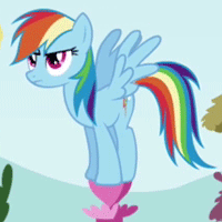Size: 200x200 | Tagged: safe, imported from derpibooru, screencap, rainbow dash, pegasus, pony, applebuck season, animated, blinking, female, frown, glare, hoof tapping, impatient, mare, solo, spread wings, standing, waiting