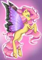 Size: 400x566 | Tagged: dead source, safe, artist:misukitty, imported from derpibooru, fluttershy, butterfly wings, flutterfly