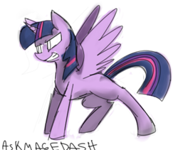 Size: 601x508 | Tagged: safe, artist:askmagedash, imported from derpibooru, twilight sparkle, alicorn, pony, 30 minute art challenge, female, mare, twilight sparkle (alicorn)