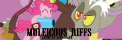 Size: 920x300 | Tagged: safe, imported from derpibooru, discord, pinkie pie, banner, gif, non-animated gif