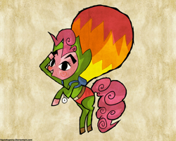 Size: 962x772 | Tagged: safe, artist:squishypony, imported from derpibooru, pinkie pie, pony, female, nintendo, solo, style emulation, the legend of zelda, the legend of zelda: the wind waker, tingle