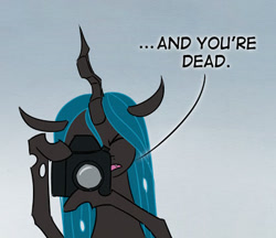 Size: 400x346 | Tagged: safe, artist:el-yeguero, imported from derpibooru, queen chrysalis, camera, female, solo