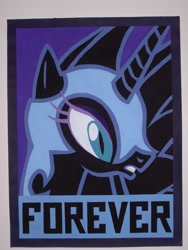 Size: 2112x2816 | Tagged: safe, artist:iceroadlion, imported from derpibooru, nightmare moon, painting, photo, poster