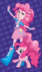 Size: 332x565 | Tagged: safe, artist:thelastgherkin, edit, imported from derpibooru, pinkie pie, equestria girls, ponied up, yaranaika