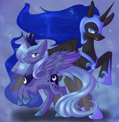 Size: 739x758 | Tagged: safe, artist:whitephox, imported from derpibooru, nightmare moon, princess luna, duality, s1 luna