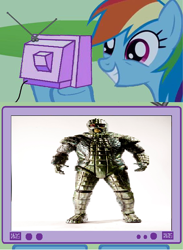 Size: 438x600 | Tagged: safe, imported from derpibooru, rainbow dash, doctor who, exploitable meme, ice warriors, tv meme