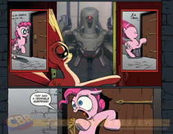 Size: 900x700 | Tagged: safe, imported from derpibooru, pinkie pie, exploitable meme, meme, obligatory pony, patlabor, surprise door