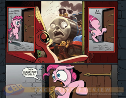 Size: 900x700 | Tagged: safe, imported from derpibooru, pinkie pie, exploitable meme, lego, meme, minifig, obligatory pony, surprise door, thomas the tank engine