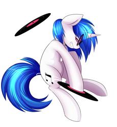 Size: 2000x2176 | Tagged: safe, artist:spittfireart, imported from derpibooru, dj pon-3, vinyl scratch, pony, unicorn, female, grin, records, simple background, smiling, solo, sunglasses, transparent background