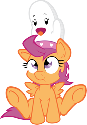 Size: 5122x7339 | Tagged: safe, artist:dfectivedvice, artist:xhazxmatx, imported from derpibooru, scootaloo, pony, absurd resolution, colored, female, oven mitt, simple background, solo, transparent background, vector