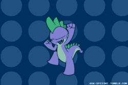 Size: 600x400 | Tagged: safe, imported from derpibooru, spike, ask spiiike, animated, dancing, seizure warning