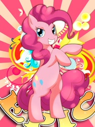 Size: 750x1002 | Tagged: safe, artist:syansyan, imported from derpibooru, pinkie pie, pony, female, pixiv, smiling, solo
