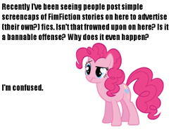 Size: 400x300 | Tagged: safe, imported from derpibooru, derpibooru, bananable offense, fimfiction, meta, obligatory pony, text