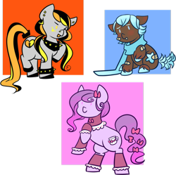 Size: 896x892 | Tagged: safe, artist:favouritefi, imported from derpibooru, oc, oc only, earth pony, pony, bracelet, punk, spiked wristband