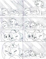Size: 600x773 | Tagged: safe, artist:gojira007, imported from derpibooru, applejack, rarity, comic, rarijack, shipping