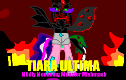 Size: 587x373 | Tagged: safe, imported from derpibooru, oc, oc only, banjo kazooie, boss subtitles, tiara ultima