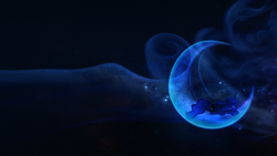 Size: 1920x1080 | Tagged: safe, artist:zoxxiify, imported from derpibooru, princess luna, pony, crescent moon, female, sleeping, solo, tangible heavenly object, vector, wallpaper