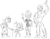 Size: 1200x925 | Tagged: safe, artist:corwin, imported from derpibooru, apple bloom, applejack, big mcintosh, granny smith, human, apple, apple family, humanized, sketch