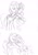 Size: 751x1063 | Tagged: dead source, safe, artist:enigmaticfrustration, imported from derpibooru, diamond tiara, trixie, earth pony, pony, unicorn, age difference, diamondtrix, female, lesbian, monochrome, shipping, sketch, trixiara