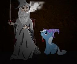 Size: 1200x1000 | Tagged: safe, artist:anonimounanime, imported from derpibooru, trixie, human, crossover, gandalf, lord of the rings, pipe, smoking