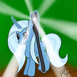 Size: 2800x2800 | Tagged: safe, artist:piotrb5e3, imported from derpibooru, trixie, crossover, lord of the rings, saruman, staff