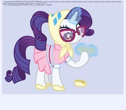 Size: 1280x1114 | Tagged: safe, imported from derpibooru, rarity, pony, /mlp/, camping outfit, dubs, sextuples, solo