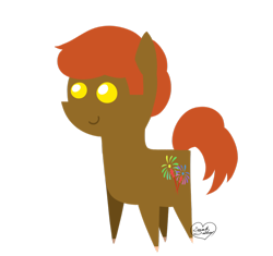 Size: 1024x964 | Tagged: safe, artist:diigii-doll, imported from derpibooru, oc, oc only, oc:color boom, pony, bbbff, pointy ponies, simple background, solo