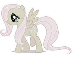 Size: 1276x948 | Tagged: artist needed, safe, imported from derpibooru, fluttershy, animated, female, flutterbitch, walk cycle