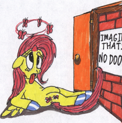 Size: 877x882 | Tagged: safe, artist:colossalstinker, imported from derpibooru, fluttershy, tex avery